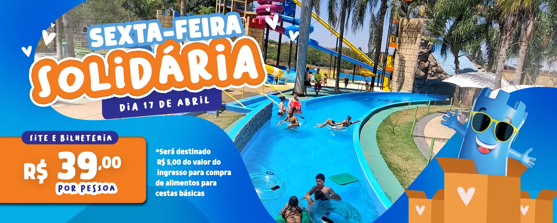 Banner feriado em Castelo Park Aquático